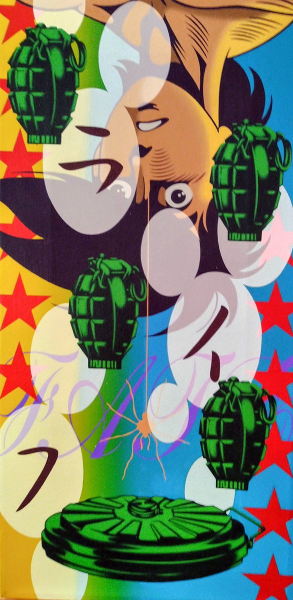 Urban And Pop Portrait Acrylic Painting By Hirotaka Suzuki, 12 X 24, Fate (Joe Yabuki Project), Original Artwork