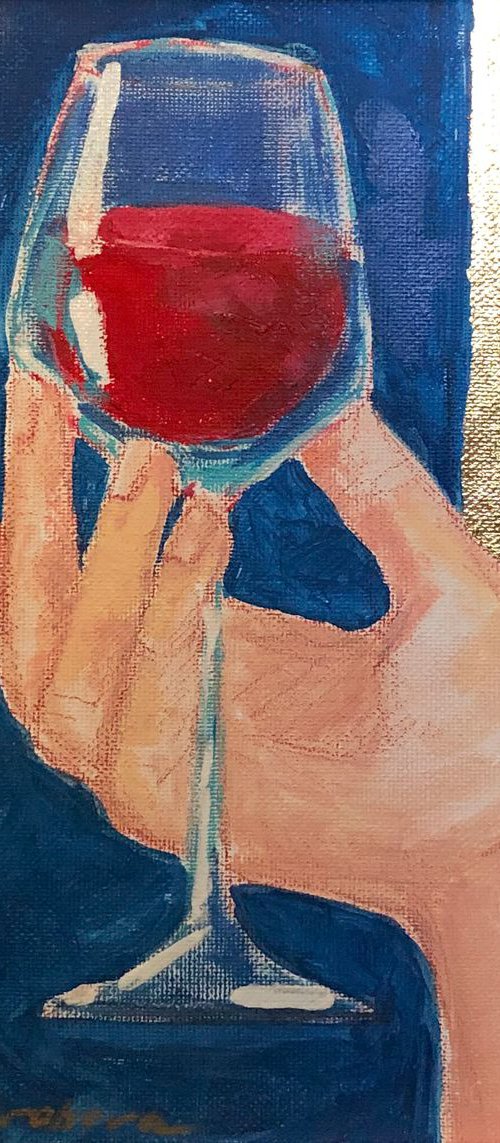 Glass of wine by Anastasia Mazur-Skrobova