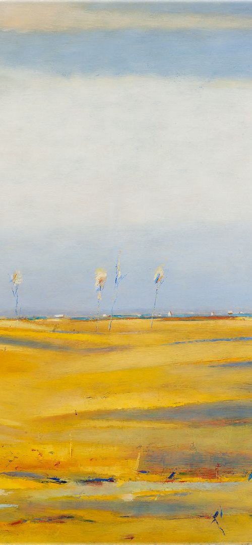 Landscape With Yellow Fields by Kestutis Jauniskis