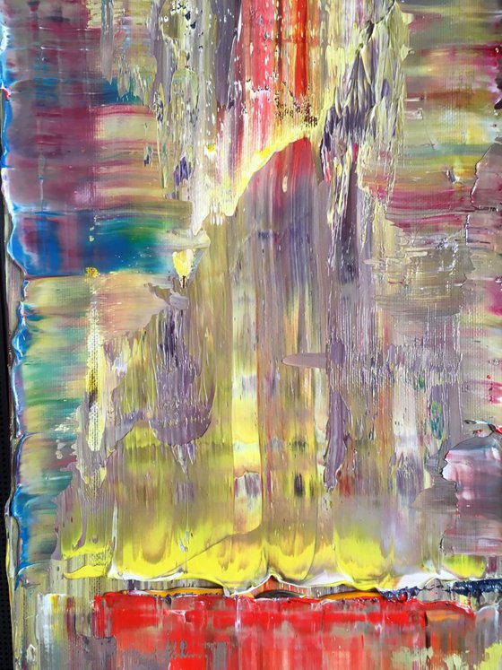 "Weeping Wall" - FREE SHIPPING to the USA - Original Abstract Oil Painting, 24 x 36 inches