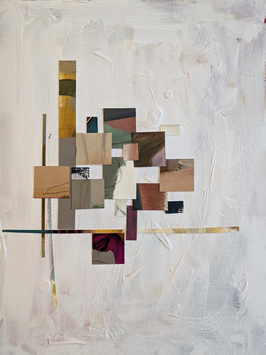 Geometric Abstract Painting By Margaret Lipsey, 12 X 16", Construction Ii, Original Artwork