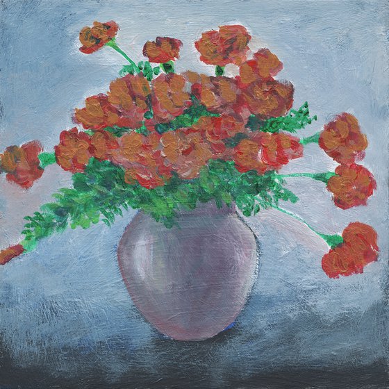 Vase Of Marigolds