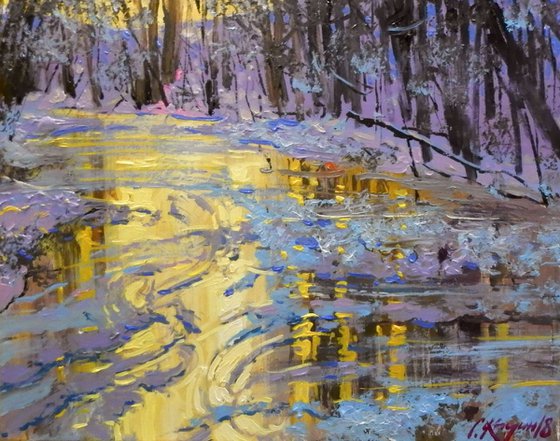 evening on a winter river