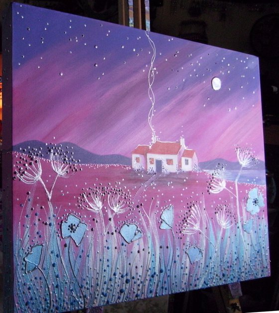 Moonlit cottage