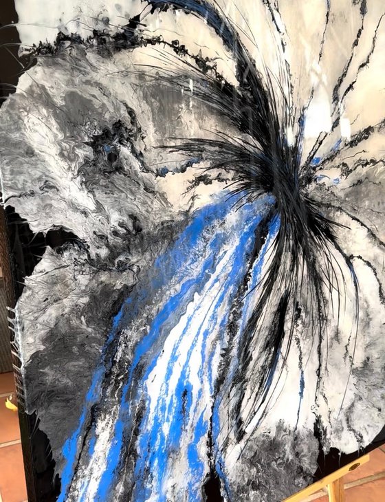 Art of Contradictions — Blue Black Abstract