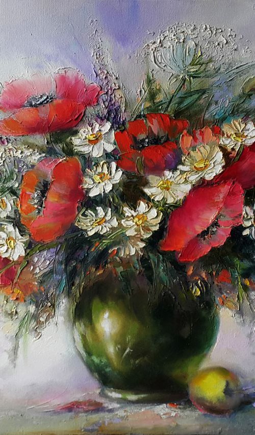 Poppies Summer bouquet by Anastasia Kozorez