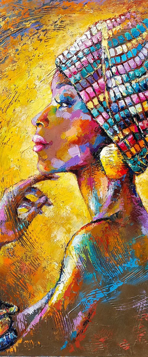 Portrait african woman by Viktoria Lapteva