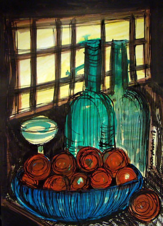 Still Life with Two Bottles