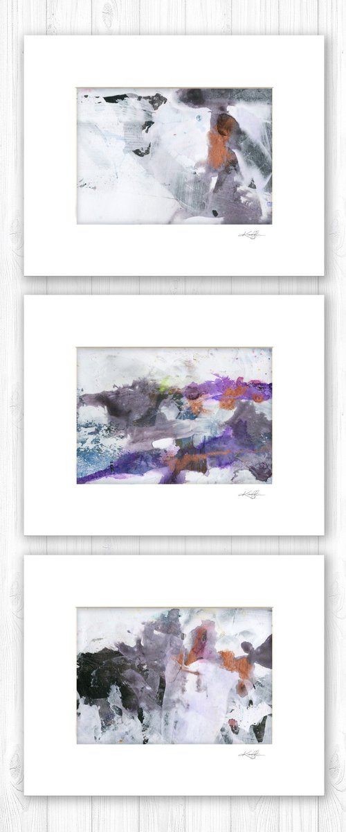 A Divine Dream Collection 2 - 3 Abstract Paintings in mats by Kathy Morton Stanion by Kathy Morton Stanion