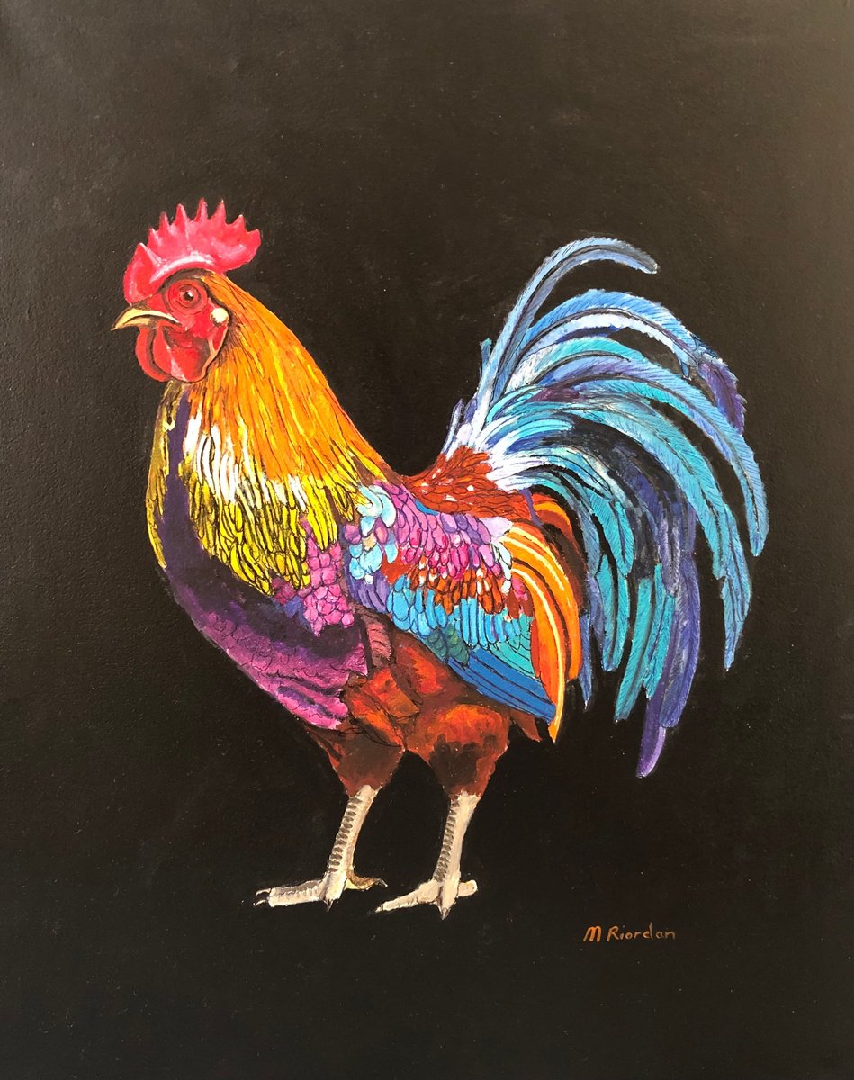 RAINBOW ROOSTER by Margaret Riordan