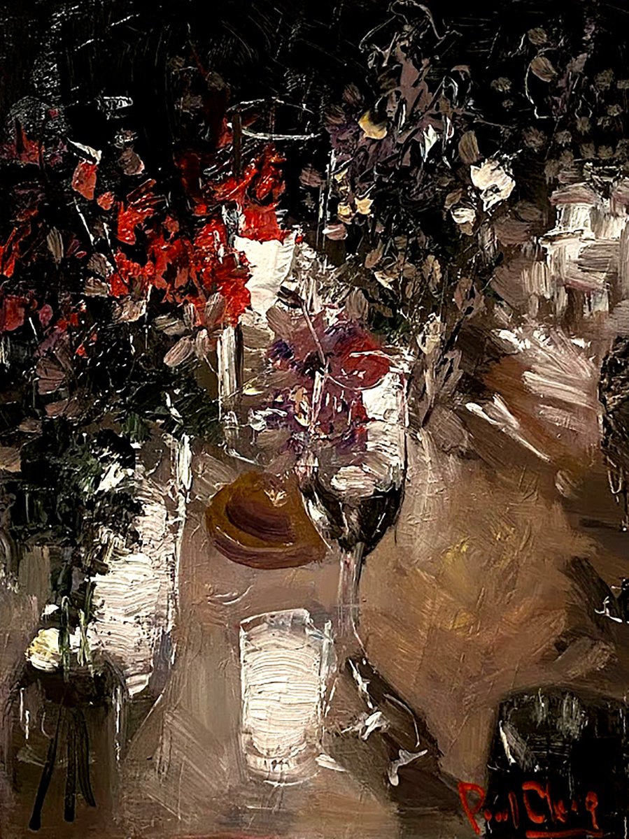 Candle Dinner By Paul Cheng, 9 X 12, Artwork For Sale On Artfinder