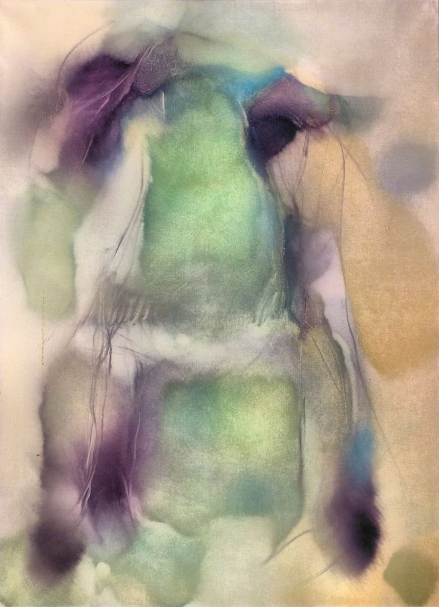 Abstract Oil Painting By Frederic Belaubre, 29 X 39, Oil On Canvas #11, 100X73 Cm, Original Artwork