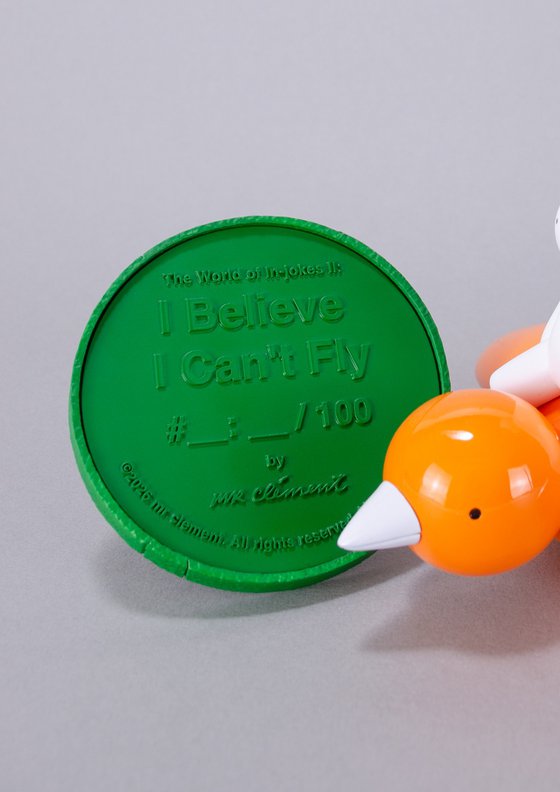 I Believe I Can't Fly - White & Orange