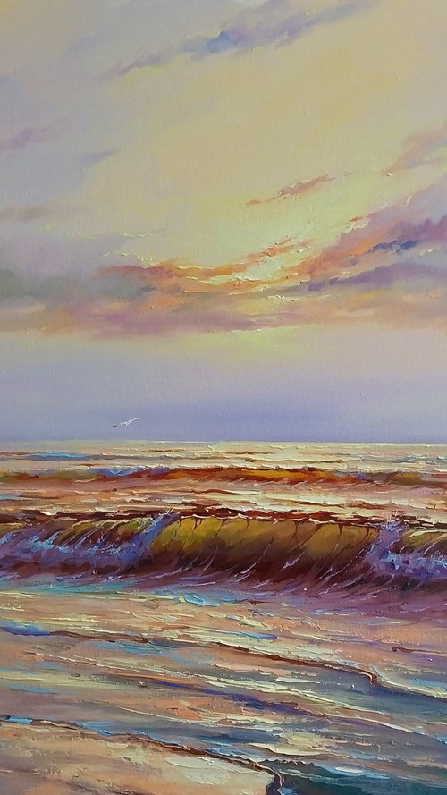Sunrise on sea by Andrej  Ostapchuk