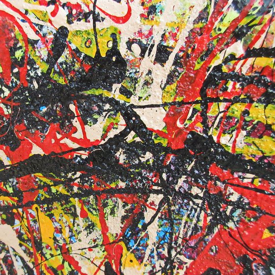 CONVERGENCE 7, Pollock style, framed