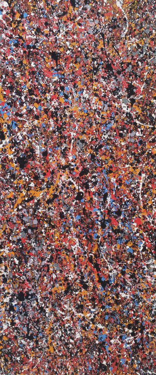 Modern Abstract Jackson Pollock style painting by M.Y. by Max Yaskin