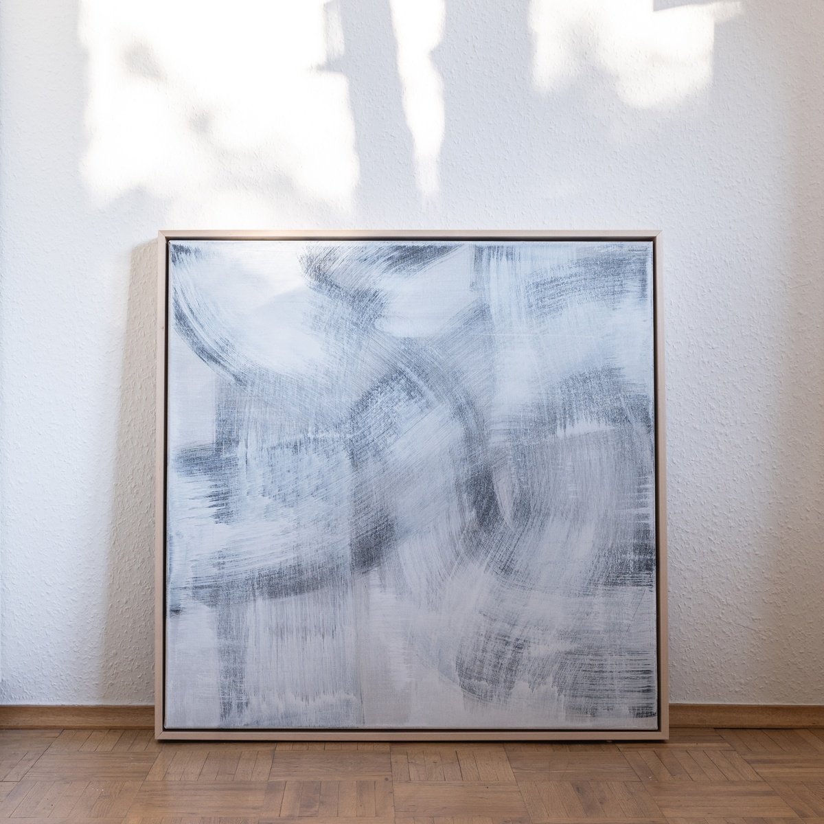 Organic Abstract Acrylic Painting By Mareike Bohmer, 29 X 29", Subtle Textures 8, Original Artwork