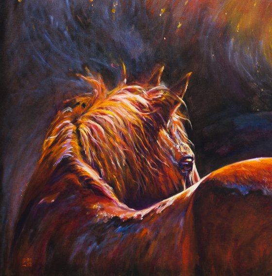 Infinity horse painting large