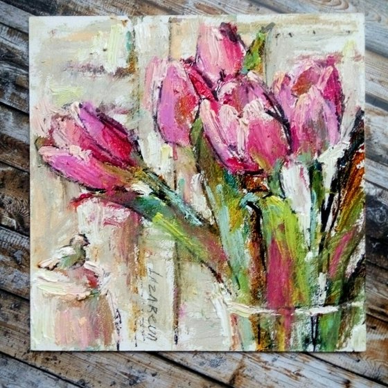 Pink tulips