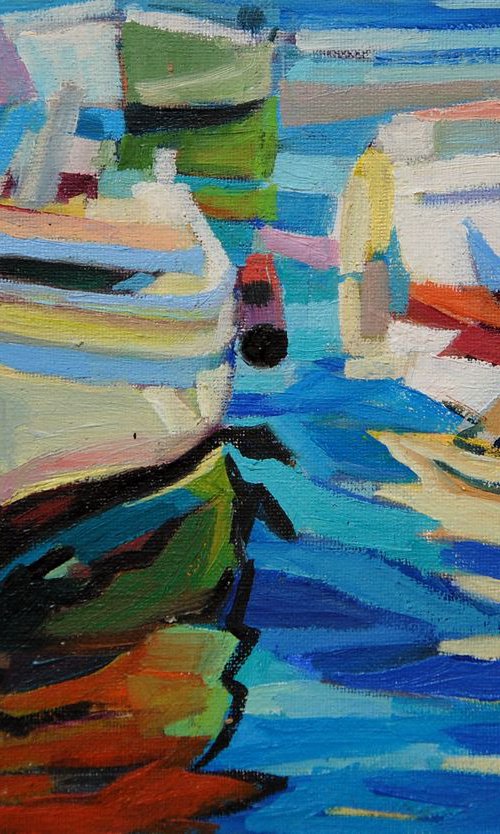 Boats   / 16.3 x 11.4 cm by Maja Đokić Mihajlović