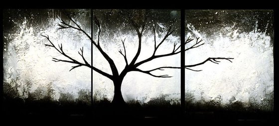 The Wild Wood impasto tree painting