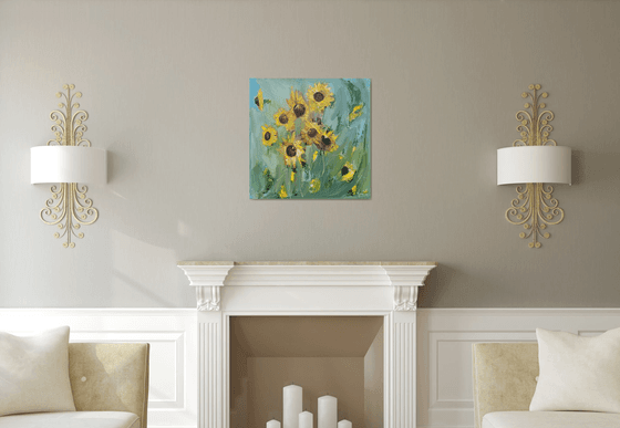 Sunflowers in Motion