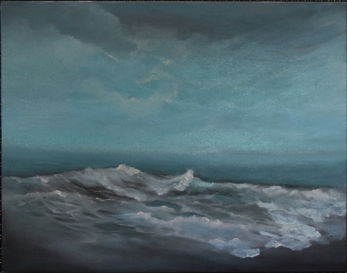 Impressionistic Landscape Oil Painting By Tamara Bettencourt, 14 X 11", New Horizons, Original Artwork