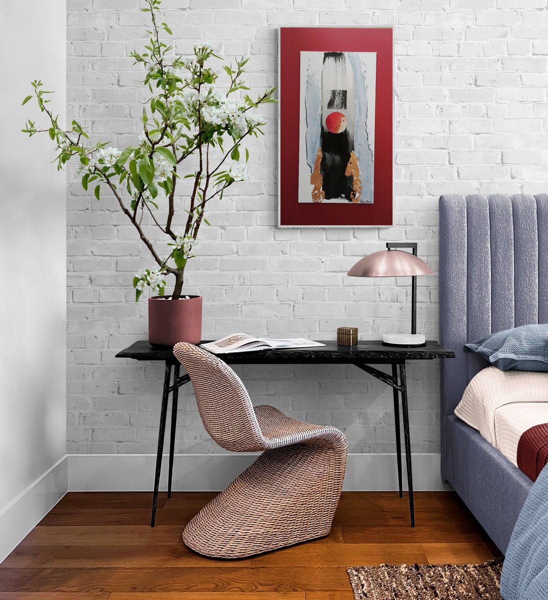 Abstract Painting By Ivana Urso, 9 X 16, Rebirth Ii, Original Artwork