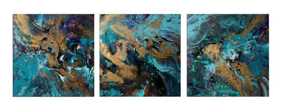 Abstract triptych