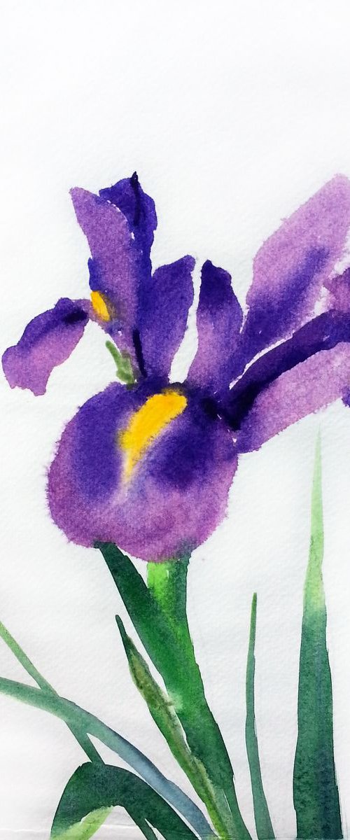 !!! SPRING SALE !!! - Purple I by Olga Beliaeva Watercolour