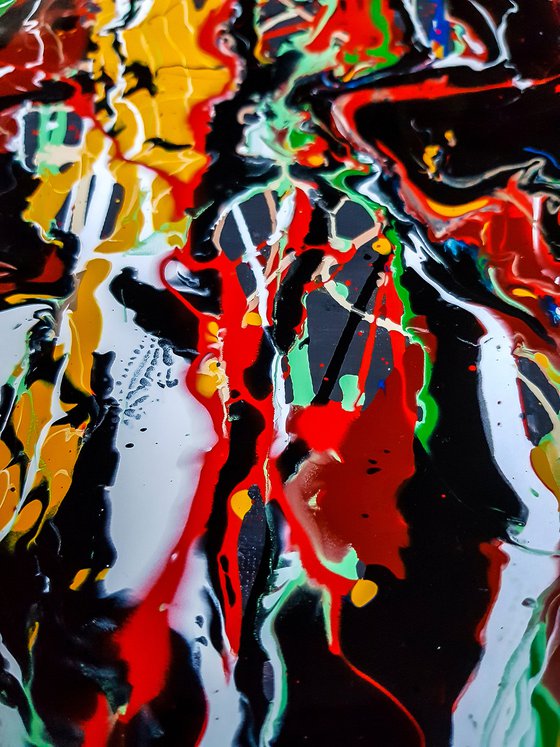 - Revive - LARGE FORMAT! Modern painting in Jackson Pollock style.