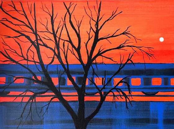 The sound of a train