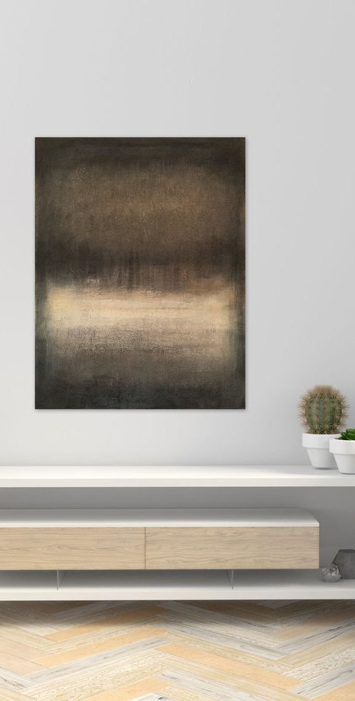 Brown abstract painting OD713 by Radek Smach