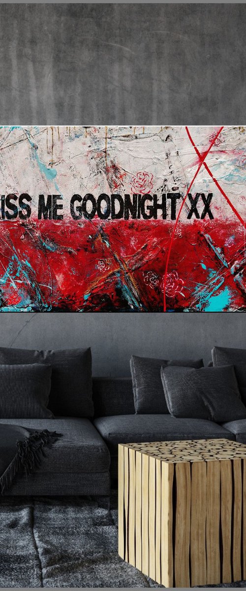 Goodnight Kisses 200cm x 80cm Always Kiss Me Goodnight Urban Pop Art by Franko