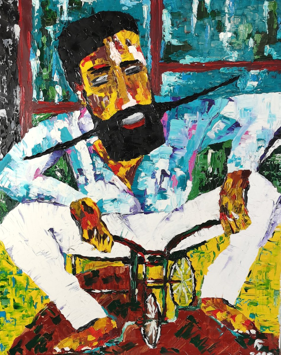 Impressionistic Portrait Oil Painting By Gurgen Arutunyan, 31 X 39, Aren, Original Artwork