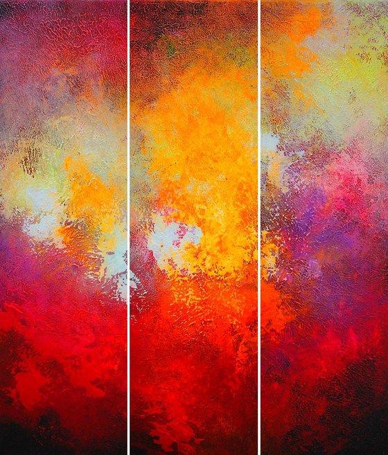 Abstract Triptych / 3 in 1 / Alex Senchenko © 2019 / Orange Connection
