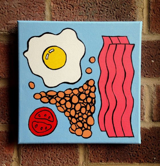English Breakfast Pop Art Painting Canvas