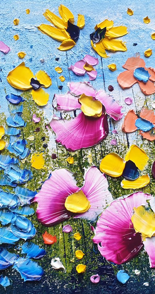 "Delicate Meadow Flowers in Love" by Phil Broad