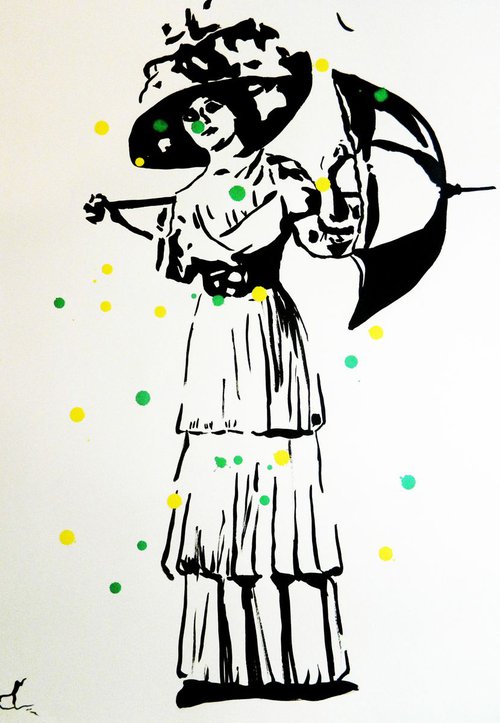 Lady umbrella by Valera Hrishanin