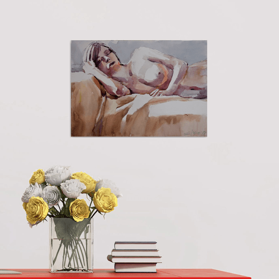 sleeping nude