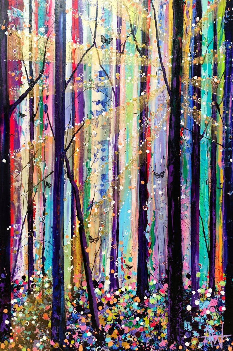 Sunbeams And Butterflies By Angie Wright, 31 X 47, Artwork For Sale On Artfinder