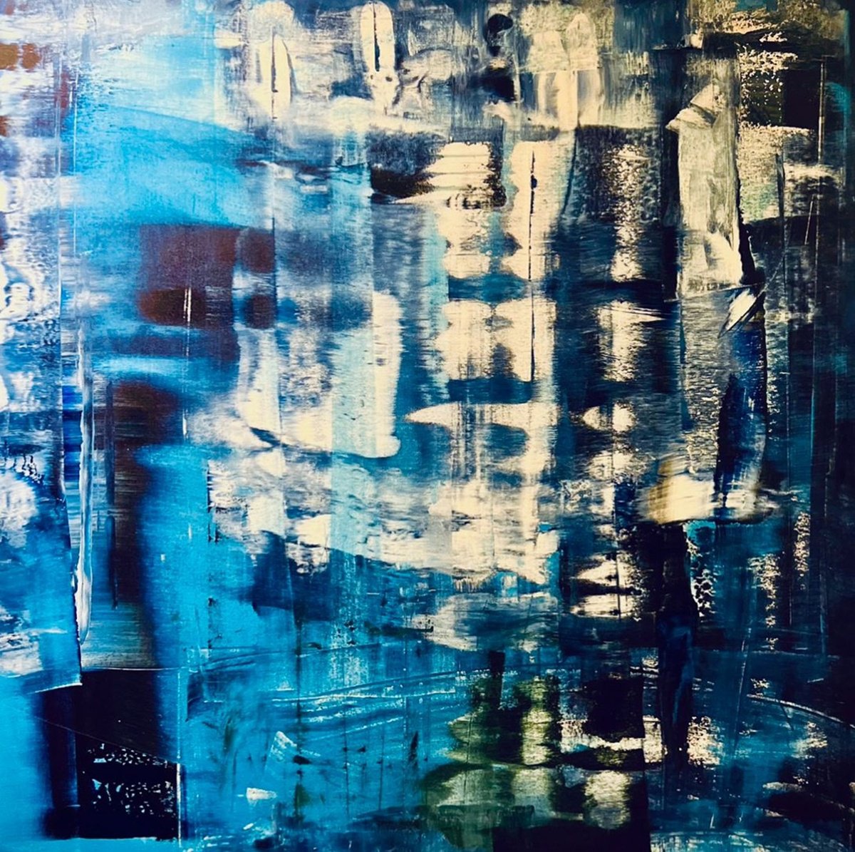  The Blue In Us By Shabs Beigh, 41 X 41, Artwork For Sale On Artfinder