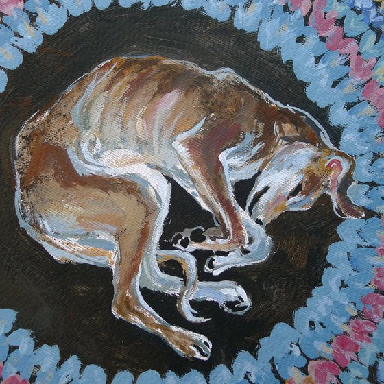 Rug with a Dog