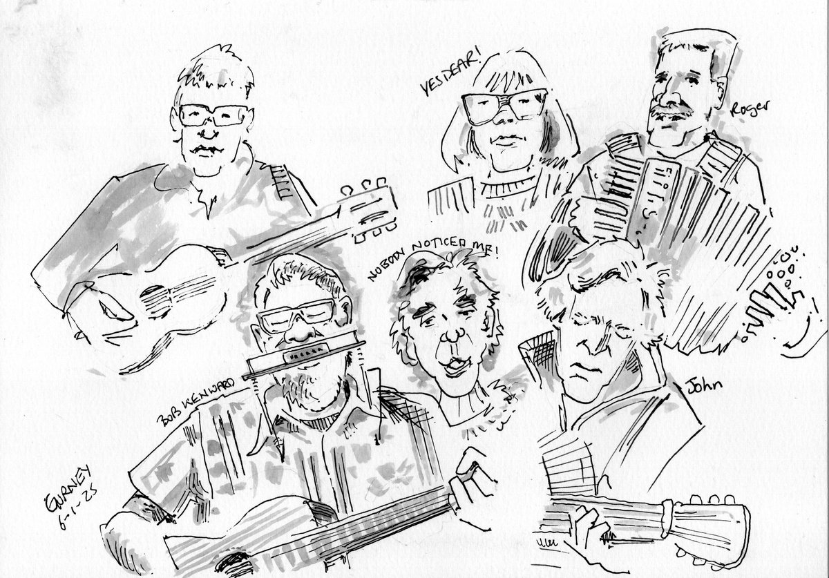 Illustrative Portrait Ink Drawing By Paul Gurney, 12 X 8", Folknight, Original Artwork