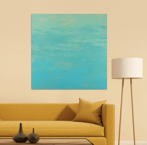 Aqua Green - Modern Abstract Expressionist Seascape