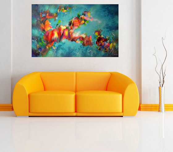 "Amazing Flowers" VERY LARGE Abstract Painting