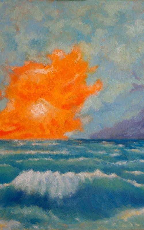 Sunset on Sea Shore by Juri Semjonov