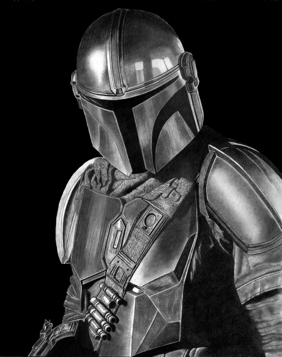 Mandalorian Pencil drawing by Paul Stowe | Artfinder