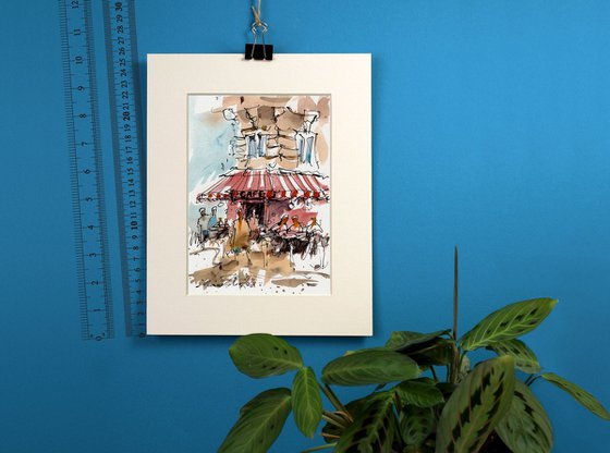 Paris Urban Sketch Watercolor