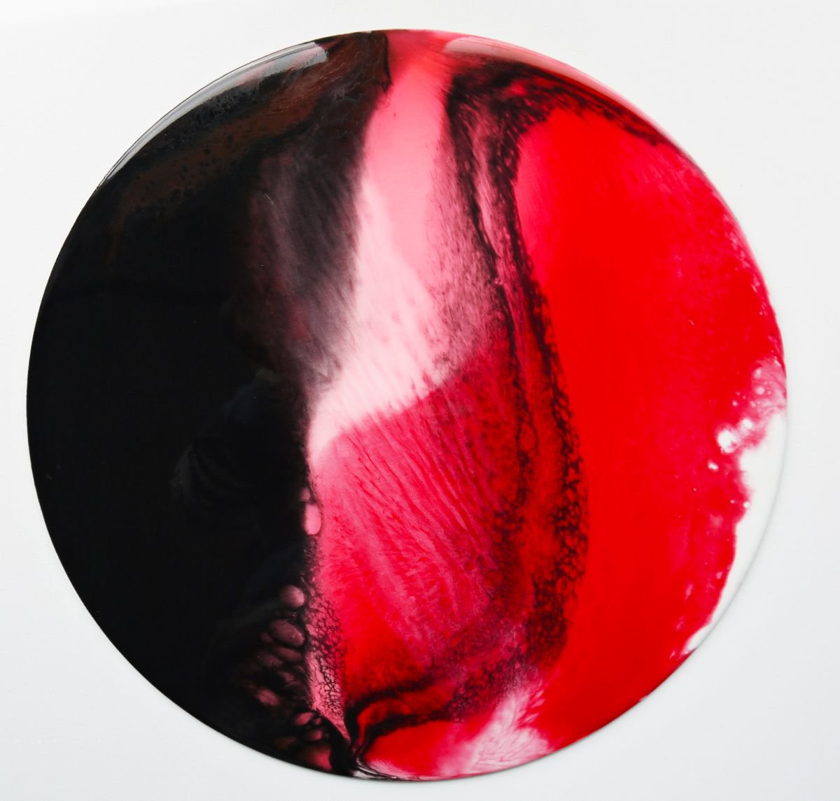 Abstract acrylic ink and epoxy resin - Pink Indulgence 2 by Irina Rumyantseva